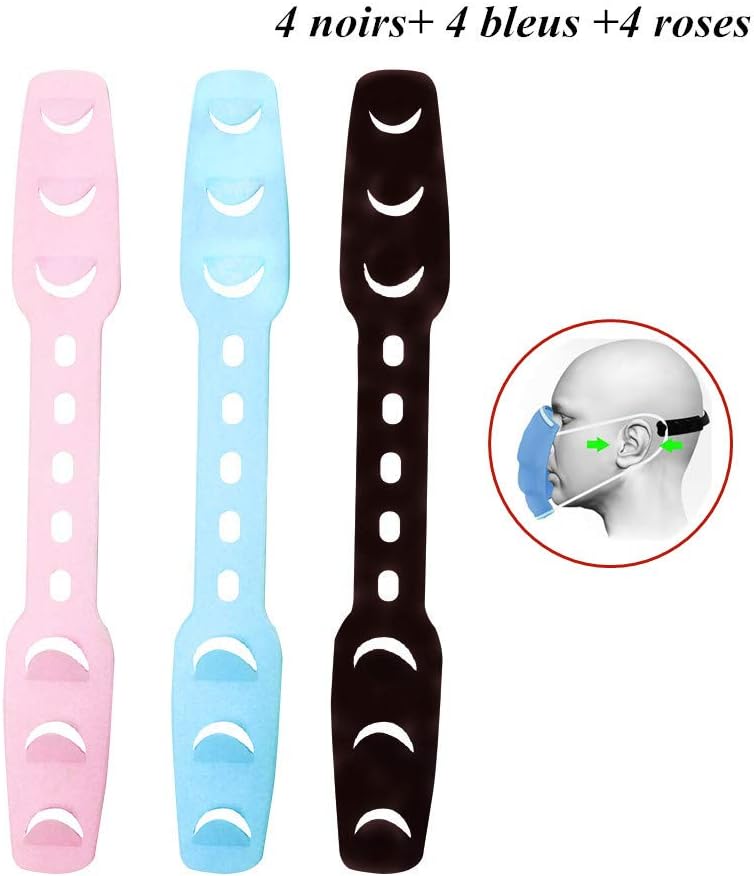 12PCS Mask Hook Ear Cord Adjustment - Ear Protection Strap Prevent Earache Ear Rope Mask Extension for Adults and children