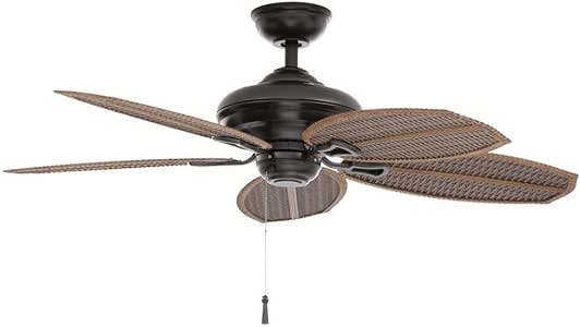 Hampton Bay palma playa II 48 en. Natural al aire libre hierro