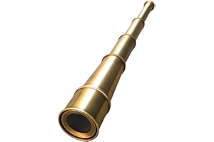 NauticalMart Handmade Spyglass 18 Inch - Maritime Brass Telescope with Extendable Sun Visor, Perfect for Hiking, Bird Watching, and Nautical Decor - A Collectible for Role Playing Enthusiasts