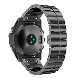 ANCOOL Garmin Fenix 5X Band Metal Easy Fit 26mm Width Stainless Steel Watch Bands for Garmin Fenix 5X/Fenix 3/Fenix 3 HR - Black