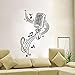 BIBITIME Classroom Vinyl Decal Music Karaoke Microphone Wall Art Musical Notes Vinyl Sticker for KTV Bar Background PVC Decorations M:22.44
