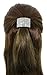 Rhinestone Ponytail Holder by Crystal Avenue | Stretchy Elastic Hair Tie | Silvertone with Sparkling Crystals