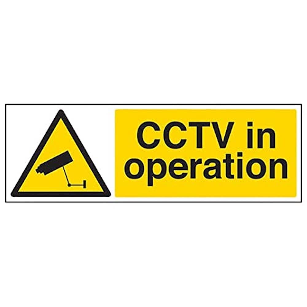 V Safety Eco Friendly Warning General - CCTV In Operation - 300 X 100mm