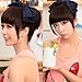 Lady Clip-on False Bang Neat Fringe Hairpiece Hair Extensions Headwear Pp01 (black)