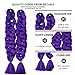 HVAXING 82 inch Ombre Jumbo Braiding Hair Extensions 2Pcs/Lot 165g/pcs High Temperature Kanekalon Fiber Crochet Twist Braids (Purple)