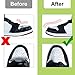 3 Pair Shoe Crease Protector Toe Box to Reduce, Anti-Wrinkle Protector, Against Shoe Creases, Men's 7-12/ Women's 5-8 (White, Black, Gray)