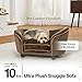Enchanted Home Pet Snuggle Pet Sofa Bed, 26.5 by 16 by 16-Inch, Graythumb 1