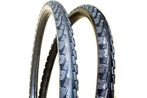 Catazer 26x1.95/26x2.125/26x1.50 1 Pair Bcycle Tire Fixed Inflation Solid Tyre Bicycle Gear Solid for Mountain Bike(2 pcs)