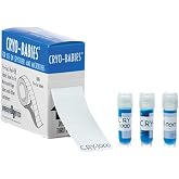 Diversified Biotech CRY-1000 Cryo-Babies Label, Use with 1.5ml Tube, 0.50" Width x 1.28" Length, White (Roll of 1000)