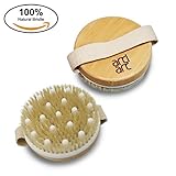 Body Brush Dry / Wet Skin Brush by ARTI ART - Bath Shower Massage Brush Natural Bristles Removing Dead Skin Cell Reducing Cellulite & Toxin, Exfoliation
