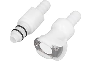 Dioche 5/16 Beer Plastic Hose Quick Connector 5/16in Tube with Shut Off | Food Grade Plastic Water Line Connector for Gas & B