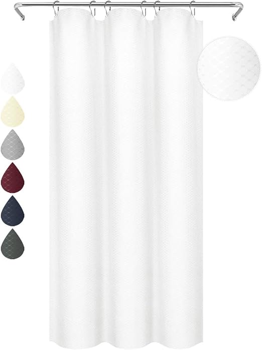 Amazon Com Eforgift Modern White Waffle Weave Fabric Shower