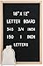 18 x 12 Inch Felt Letter Board - Changeable Letter Board, Black Felt Boards with 490 (340 3/4'' + 150 1'') Letters and Characters, Imported Oak Wooden Frame, Mounting Hook, Free Storage Bag R001