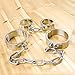 COSY-L Stainless Steel Handcuffs and Anklet Cuffs Lockable Bondage Set – BDSM Fetish Wear Adult Games Sex Toys for Couples,Femalethumb 4