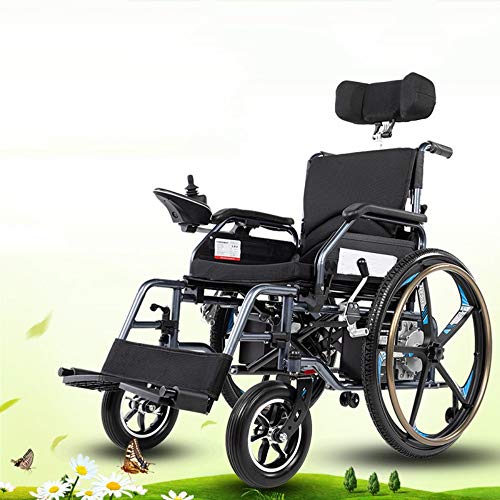 NIGHT WALL Heavy Duty Electric Powered Wheelchair for Adults, Approved for Air Travel,Folding Motorized Wheelchair for Home and Outdoor use motorized wheelchair