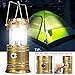 YIEASY Led Camping Lantern, Rechargeable Solar Lanterns Collapsible, Bright Lamp Outdoor Flashlight Portable for Camp, Power Outages, Emergencies, Hurricanes(Gold, 1 Lantern)