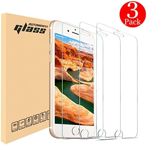 iPhone 6S Plus, 6 Plus Screen Protector, Automoness 9H HD Ultra Clear Scratch Proof iPhone 6S, iPhone 6 Plus Tempered Glass Screen Protector for Apple iPhone 6S, iPhone 6 Plus, 5.5" (3-Pack)