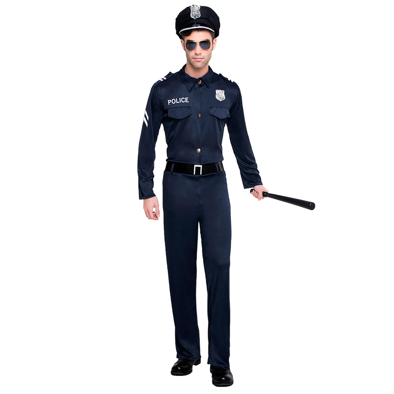 Boland - Police Officer Costume for Men, 4 Pieces, Fancy Dress Costume for Theme Party, Halloween or Carnival, Police Costume