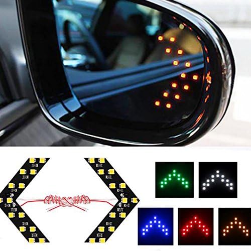 2PC HopeU5® Car rearview mirror turn signal Hiding Style LED Arrow Turn Signal Light 5Colors Car LED Side Mirr LED steering indicator 14SMD LED Lamp
