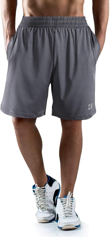 Roadbox Men's 7" Workout Running Shorts Lightweight Gym Athletic Shorts Basketball Shorts for Men with Pocket: Clothing