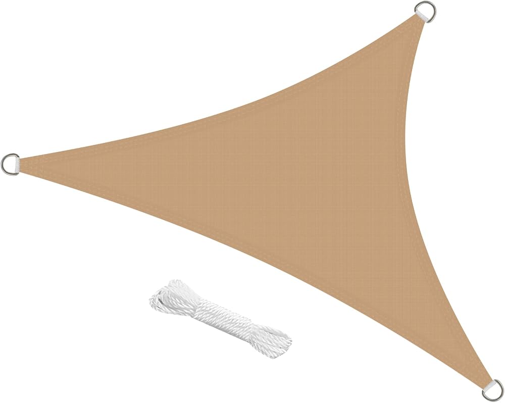 swift Sun Shade Sail 3m x 3m Waterproof Polyester Grey with Ropes