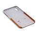 Bigphilo Wallet Case for 6.5'' iPhone Xs Max 2018, Mix Series Soft-Touch Fabric Protective Cover with Synthetic Leather Card Holder/Slot Compatible iPhone Xs Plus - Gray/Brown