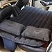 goldhik Car Travel Inflatable Mattress Flocking Air Bed Cushion Camping Universal SUV Back Seat Extended Air Couch with Two Air Pillows (Black)