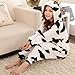 Zerlar Pajamas Animal Costume Onesie Adults Sleepwear Kigurumi Cosplay Cow