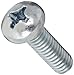 Steel Machine Screw, Zinc Plated Finish, Pan Head, Phillips Drive, Meets DIN 7985, 45mm Length, Fully Threaded, M8-1.25 Metric Coarse Threads (Pack of 5)