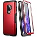 YOUMAKER Galaxy S9+ Plus Case, Metallic Red with Built-in Screen Protector Heavy Duty Protection Shockproof Slim Fit Full Body Case Cover for Samsung Galaxy S9 Plus 6.2 inch - Red/Black