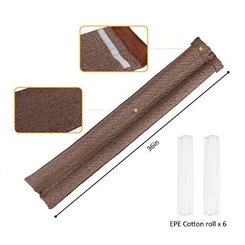 VISEMAN 36 Inch Under Door Draft StopperTwin Door Draft Blocker Guard