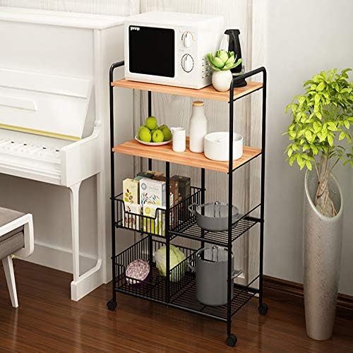 3-Tier Kitchen Baker's Rack Utility Microwave Oven Workstation Shelf Standing Spice Storage Cart (28’’Wx40’’H)