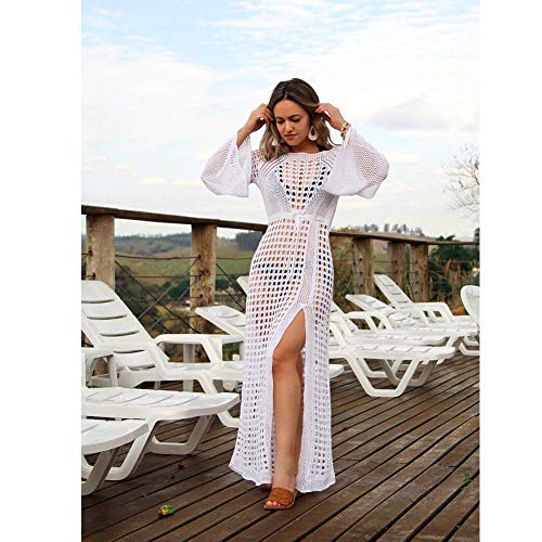 Tacobear-Sexy-Copricostume-da-Bagno-Donna-in-Maglia-Estate-Abito-da-Spiaggia-Lungo-Copribikini-in-Cotone-Copricostumi-Parei-Bikini-Cover-Up-Camicetta-Maglia-Tunica