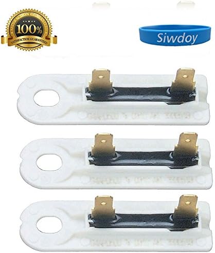 Siwdoy (Pack of 3) 3392519 Dryer Thermal Fuse for Whirlpool Kenmore Roper KitchenAid Kirkland Maytag Dryer PS345113, AP6008325