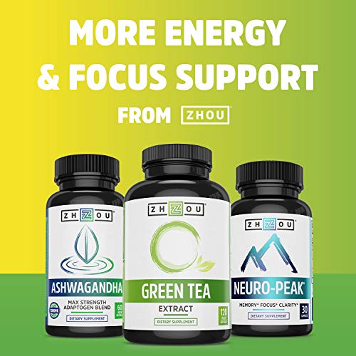 Zhou Energy + Focus Caffeine with LTheanine Focused Energy for