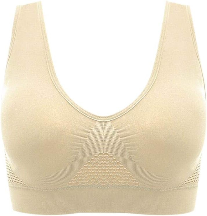Swyss Women's Seamless Air Permeable Cooling Comfort Bra Sport Yoga Wirefree Bra Plus Size Camisole