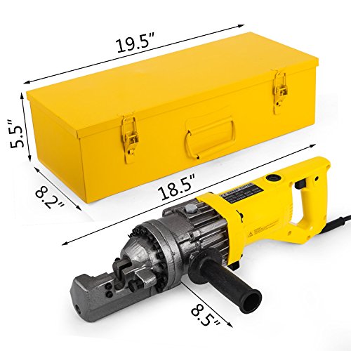 Happybuy 900W Electric Rebar Cutter 5/8" #5 Hydraulic Rebar Cutter 110 V 16mm 2.5-3.0 Second Cut-Off Speed