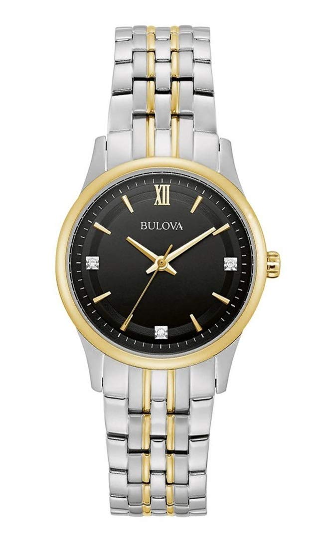 Bulova Women's Analogue Quartz Watch with Stainless Steel Strap 98P196