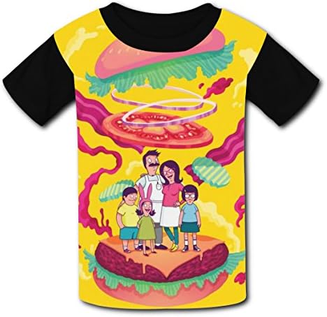 Hevilcat Bobs-Burgers Family T-shirts for Kids Tee Shirt Tops Short Sleeve Costume XS