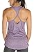 icyzone Workout Yoga Fitness Sports Racerback Tank Tops for Women(M, Lavender)