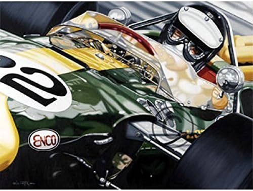 INDYCAR Jim Clark Indy 500 Winner Artist Signed Lithograph