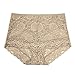 Eve's Temptation Janice High-Rise Tummy Control Lace Panties Sexy Lingerie Underwear For Women - Coffee Floral - L