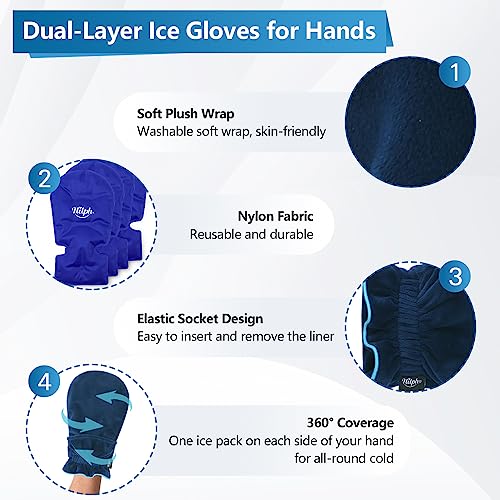 Hilph Hand Ice Pack Gloves for Chemotherapy, Hot and Cold Therapy