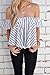 Lisingtool Women's Off Shoulder Stripe Casual Blouse Shirt Tops