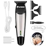 Pro Outliner Hair Beard Trimmer with T-Blade, BESTGOMG Cordless Hair Beard Mustache Body Grooming Kit with USB Rechargeable Lithium Ion and LED Display, for Contouring Shaving, Sculpting and Trimming