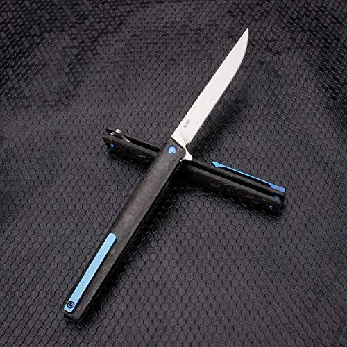 Samior GP035 Small, Slim Folding Pocket Flipper Knife, 3.5 inch Satin