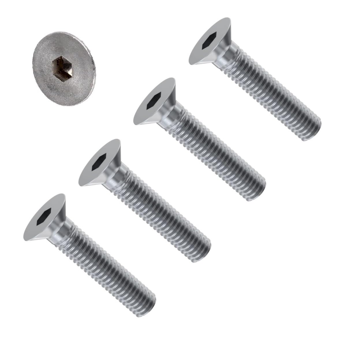 TERF® M12 X 35mm Hex Socket Countersunk Machine Screws Stainless Steel A2 (304) Machine Screw M12 (12mm) X 35mm Allen Key Hexagonal Socket Countersunk Bolts - Pack of 4