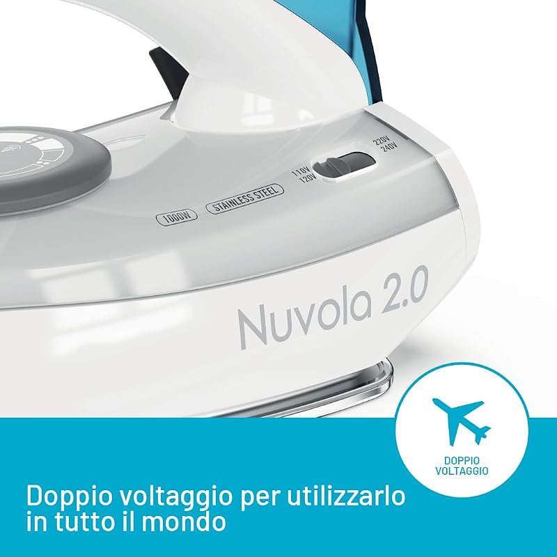 Nuvola 2.0 – Ferro da stiro da viaggio a vapore 1000W