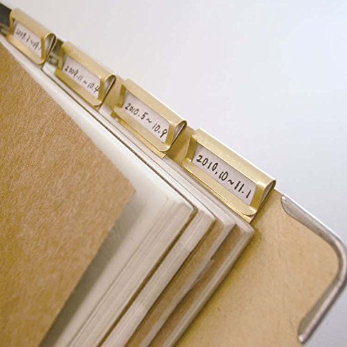 EKLOEN Retro Brass Bookmark, Mini Index Clamp Label Clip, Paper Clips Stationery Gift(6pcs) - Thumbnail 4