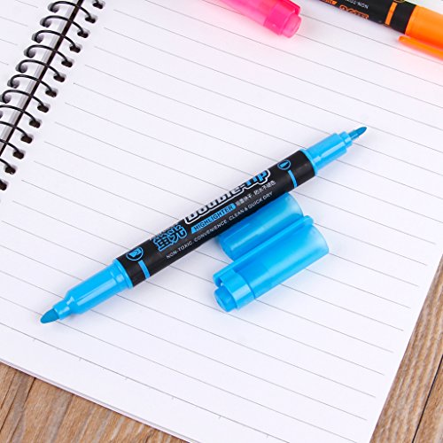 Susada 5PC Mixed Color Double Head Pen Marker Pen Highlighters For Office School Supply - Thumbnail 6